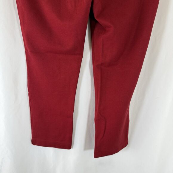 Betabrand Pants Women's Medium Solid Red Pull On Stretch Mid Rise - Picture 9 of 9